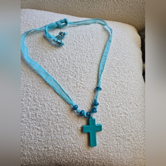 Free People, Ivy Pendant Choker, Violet/Cross - NWOT - Picture 4 of 7